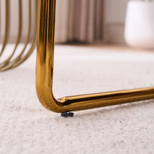 Carregar imagem no visualizador da galeria, 2 Sets 1 Case, Upholstered Hanging Armchair with Arm PocketsMetal frame, gold-plated craftsmanship, crushed foam cushions and skin-friendly woven fabric for living room and bedroom. Beige
