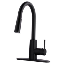 Load image into Gallery viewer, Tehila Black Finish High-Arc Pull-Down Faucet
