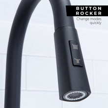Load image into Gallery viewer, Tehila Black Finish High-Arc Pull-Down Faucet
