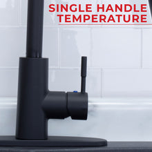 Load image into Gallery viewer, Tehila Black Finish High-Arc Pull-Down Faucet
