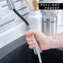 Cargar imagen en el visor de la galería, Tehila Chrome Finish High-Arc Pull-Down Faucet

