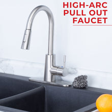 Cargar imagen en el visor de la galería, Tehila Stainless Steel Finish High-Arc Pull-Down Faucet
