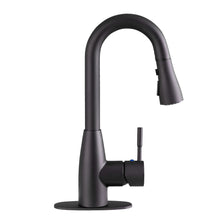 Load image into Gallery viewer, Tehila Black Finish Low Profile Pull-Down Faucet
