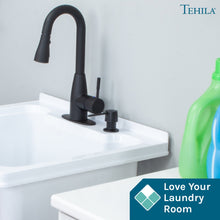Load image into Gallery viewer, Tehila Black Finish Low Profile Pull-Down Faucet
