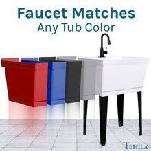 Load image into Gallery viewer, Tehila Black Finish Low Profile Pull-Down Faucet
