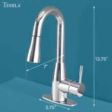 Load image into Gallery viewer, Tehila Chrome Finish Low Profile Pull-Down Faucet
