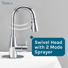 Load image into Gallery viewer, Tehila Chrome Finish Low Profile Pull-Down Faucet
