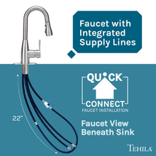 Cargar imagen en el visor de la galería, Tehila Stainless Steel Finish Low Profile Pull-Down Faucet
