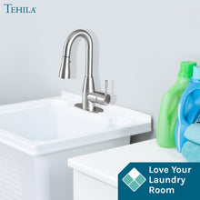 Cargar imagen en el visor de la galería, Tehila Stainless Steel Finish Low Profile Pull-Down Faucet

