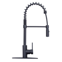 Load image into Gallery viewer, Tehila Black Finish High Arc Coil Pull-Down Faucet
