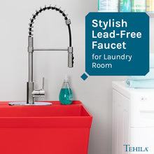 Cargar imagen en el visor de la galería, Tehila Stainless Steel Finish High Arc Coil Pull-Down Faucet
