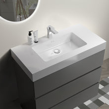 Load image into Gallery viewer, Alice 36&quot; Gray Bathroom Vanity with Sink, Large Storage Freestanding Bathroom Vanity for Modern Bathroom, One-Piece White Sink Basin without Drain and Faucet
