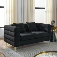 Carregar imagem no visualizador da galeria, 3-seater + 2-seater Combination sofa.BLACK teddy
