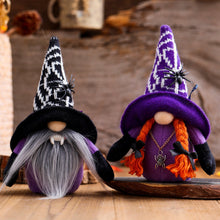 Carregar imagem no visualizador da galeria, Spooky Spider Gnome Set, Spooky Halloween Decoration
