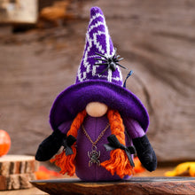 Carregar imagem no visualizador da galeria, Spooky Spider Gnome Set, Spooky Halloween Decoration
