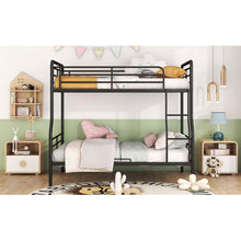 Load image into Gallery viewer, Full XL Over Queen Metal Bunk Bed, Black
