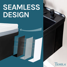Cargar imagen en el visor de la galería, Tehila Standard Wall-Mounted Black Utility Sink with Black Finish Pull-Down Faucet
