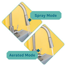 Load image into Gallery viewer, Tehila Standard Freestanding Grey Utility Sink with Stainless Steel Finish High-Arc Pull-Down Faucet
