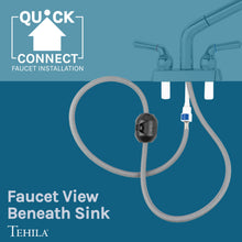 Cargar imagen en el visor de la galería, Tehila Space Saver Freestanding Black Utility Sink with Chrome Finish Pull-Out Faucet
