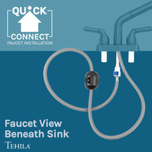 Cargar imagen en el visor de la galería, Tehila Space Saver Freestanding Black Utility Sink with Stainless Steel Finish Pull-Out Faucet
