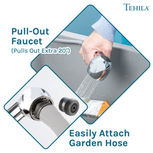 Cargar imagen en el visor de la galería, Tehila Space Saver Freestanding Grey Utility Sink with Chrome Finish Pull-Out Faucet
