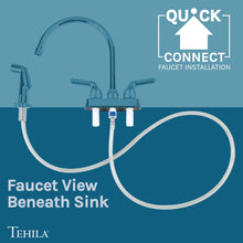 Load image into Gallery viewer, Tehila Space Saver Freestanding White Utility Sink with Chrome Finish Gooseneck Faucet and Side Sprayer

