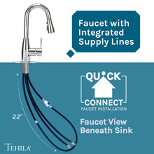 Cargar imagen en el visor de la galería, Tehila Space Saver Freestanding White Utility Sink with Chrome Finish Low-Profile Pull-Down Faucet
