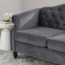 Carregar imagem no visualizador da galeria, 3-seater + 3-seater Combination sofa.Grey Velvet W834S00064
