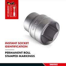 Load image into Gallery viewer, Teng Tools 1/4 Inch Drive 6 Point Metric Shallow Chrome Vanadium Sockets
