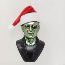 Carregar imagem no visualizador da galeria, Frankenstein Santa Glass Christmas Ornament

