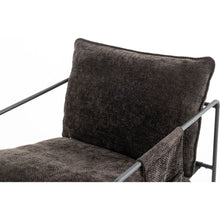 Load image into Gallery viewer, 2 Sets 1 Case, Upholstered hanging armchair with arm pocket metal frame, crushed foam cushions and skin-friendly braid for living room and bedroom. Dark Gray
