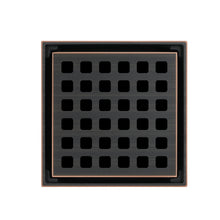 Load image into Gallery viewer, Oil rubbered bronze brass shower drain 4 or 8 inch  with ABS base
