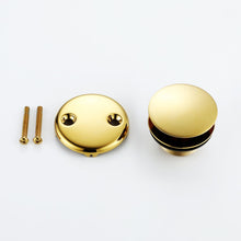 Load image into Gallery viewer, Tip-Toe Tub Trim Set with Two-Hole Overflow Faceplate, Replacement Bath Drain Trim Kit with 2-Hole Overflow Faceplate and Universal Fine/Coarse Thread 7 finishing colors available

