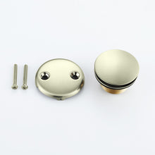 Load image into Gallery viewer, Tip-Toe Tub Trim Set with Two-Hole Overflow Faceplate, Replacement Bath Drain Trim Kit with 2-Hole Overflow Faceplate and Universal Fine/Coarse Thread 7 finishing colors available
