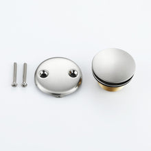 Load image into Gallery viewer, Tip-Toe Tub Trim Set with Two-Hole Overflow Faceplate, Replacement Bath Drain Trim Kit with 2-Hole Overflow Faceplate and Universal Fine/Coarse Thread 7 finishing colors available
