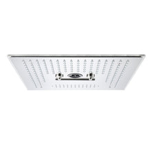 Load image into Gallery viewer, Flushed Mounted Brushed Nickel 16&#39;&#39; x 16&#39;&#39; Shower Head: Featuring 64 LED Lights, Music, Rainfall, Waterfall, Mist, 360 Degrees Rotation, and Hydro Jet Technology
