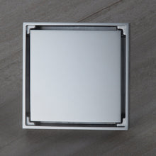 Load image into Gallery viewer, Chrome brass floor drain 4x4inch
