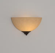 Load image into Gallery viewer, SATCO 1-Light Old Bronze Sconce with Tuscan Suede Glass Shade

