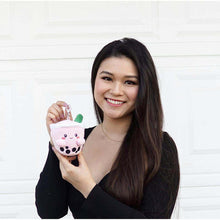 Carregar imagem no visualizador da galeria, ABC Boba Tea Plush Pink Berry Cute Stuffed Animal Toy for Wallet, Backpack or Purse 5&quot;
