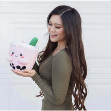 Carregar imagem no visualizador da galeria, ABC Boba Tea Plush Pink Berry Cute Stuffed Animal Toy 10&quot;
