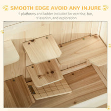 Carregar imagem no visualizador da galeria, 3-Tier Wooden Hamster Cage Mice and Rat Cage Small Animals Hutch with Openable Top, Front Door, Storage Shelf
