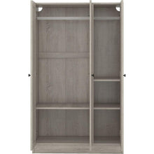 Carregar imagem no visualizador da galeria, 3-Door Shutter Wardrobe with shelves, Gray
