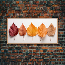 Carregar imagem no visualizador da galeria, Autumn Leaves Photography Study, Framed Canvas Print, Fall Decor, Autumn Decor, Fall Centerpiece, Seasonal Art, Fall Centerpiece, Fall Art
