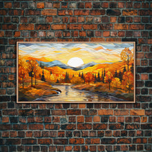 Carregar imagem no visualizador da galeria, Abstract Wall Art, Fall Decor, Autumn Wall Art, Fall Trees, Landscape Art, Canvas Wall Art, Wall Print, Country Home Decor, Thank You Gift
