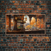 Load image into Gallery viewer, Bar Wall Art, Fall Wall Art, Unique Wall Decor, Canvas Print, Wall Hanging, Panoramic Art, Kitchen Wall Decor, Gift For Men, Wall Art Prints
