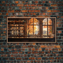 Load image into Gallery viewer, Bar Wall Art, Fall Wall Print, Tavern Art, Canvas Print, Wall Hanging, Panoramic Art, Anniversary Gift, Dining Room Decor, Gaming Wall Decor
