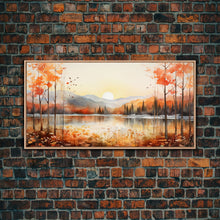 Carregar imagem no visualizador da galeria, Beautiful Sunset Landscape Painting On Canvas, Original Canvas Print Nature Art, Fancy Landscape Wall Art, Bedroom Wall Decor Gifts Boho Art

