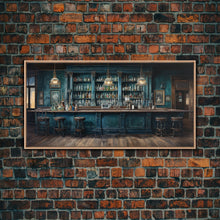 Load image into Gallery viewer, Bar Decor, Prohibition Wall Art, Saloon Wall Art, Canvas Print, Wall Hanging, Panoramic Art, Farmhouse Wall Decor, Kitchen Print, Gift Ideas
