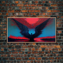Load image into Gallery viewer, Angel Gabriel, Angelic Art, Gothic Angel Framed canvas print, cool colorful wall decor
