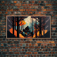 Carregar imagem no visualizador da galeria, Forest fire seen through a kaleidoscope, framed canvas print, wall art
